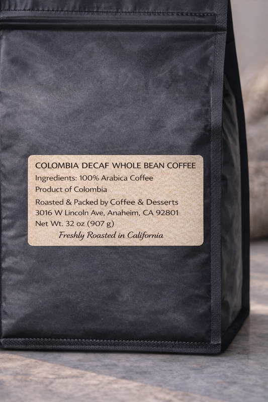 EMERALD GARDEN Colombia Decaf Single Origin Whole Bean - Smooth & Clean