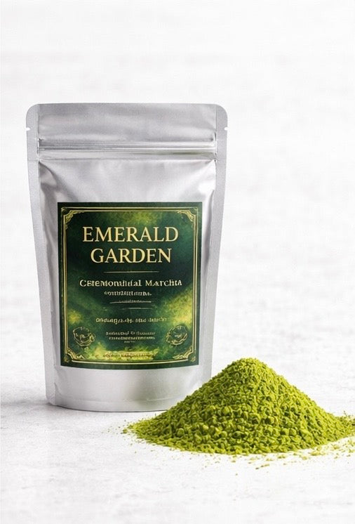 EMERALD GARDEN Premium Matcha Powder – Ceremonial Grade, 100% Pure Green Tea