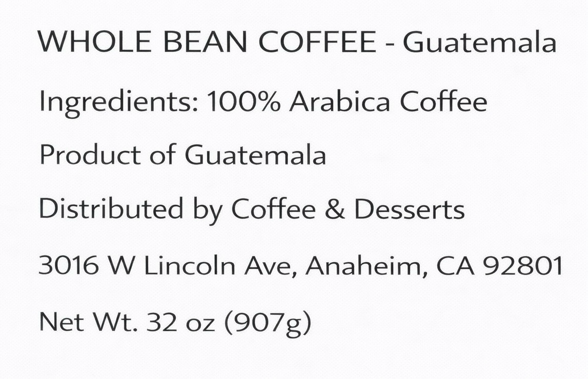 EMERALD GARDEN Guatemala Whole Bean Coffee - Medium Roast, 100% Arbica