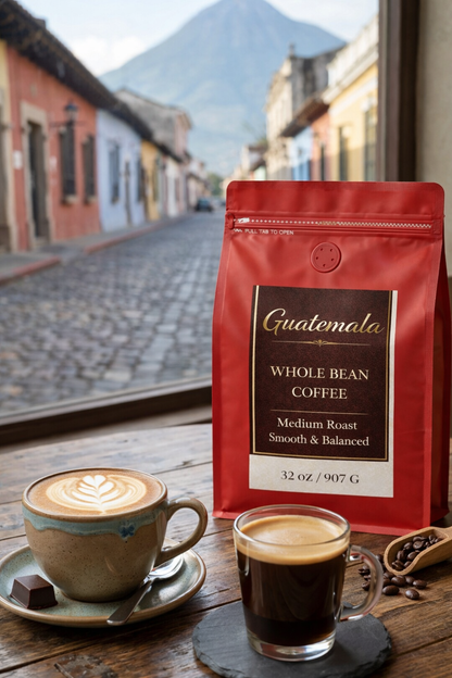 EMERALD GARDEN Guatemala Whole Bean Coffee - Medium Roast, 100% Arbica