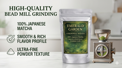 EMERALD GARDEN Premium Matcha Powder – Ceremonial Grade, 100% Pure Green Tea
