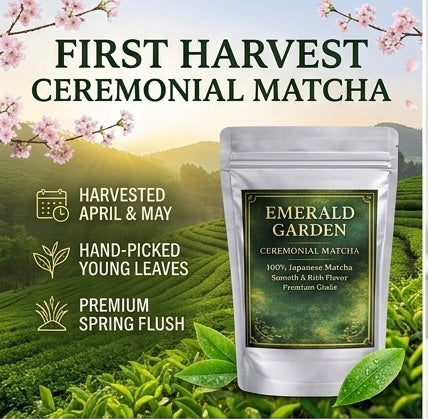 EMERALD GARDEN Premium Matcha Powder – Ceremonial Grade, 100% Pure Green Tea