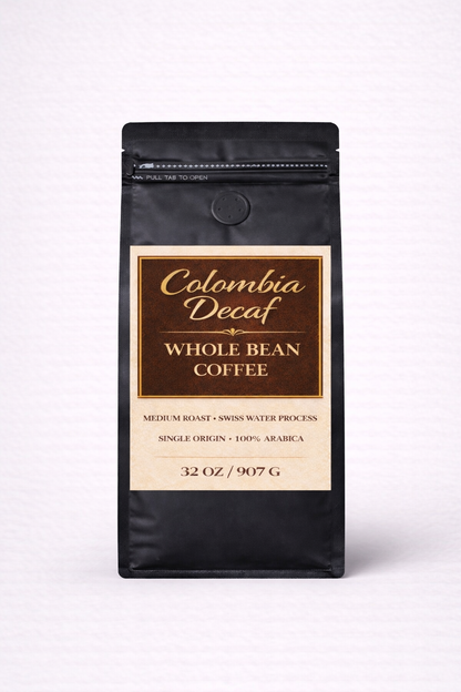 EMERALD GARDEN Colombia Decaf  Single Origin Whole Bean - Smooth & Clean