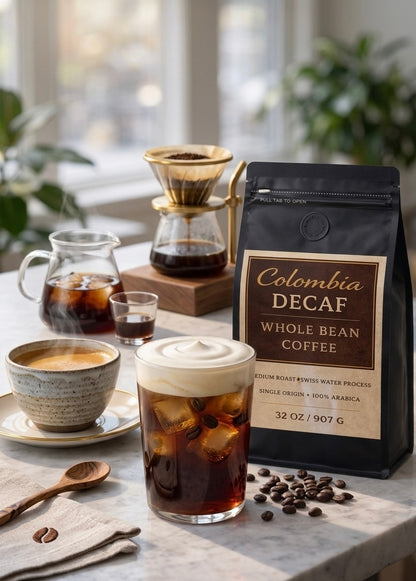 EMERALD GARDEN Colombia Decaf  Single Origin Whole Bean - Smooth & Clean