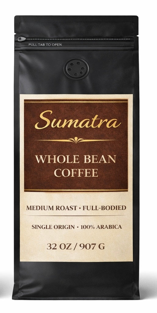 EMERALD GARDEN Sumatra Single Origin Whole Bean Coffee