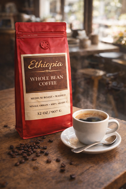 EMERALD GARDEN Ethiopia Single Origin Whole Bean Coffee